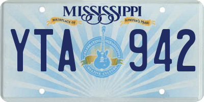 MS license plate YTA942
