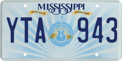 MS license plate YTA943