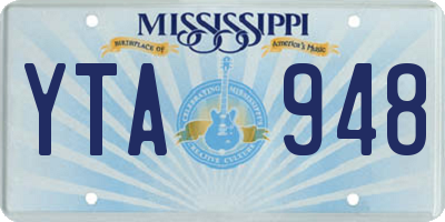 MS license plate YTA948