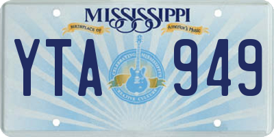 MS license plate YTA949