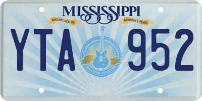 MS license plate YTA952