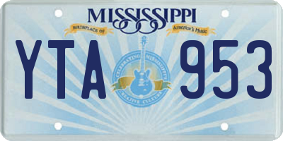 MS license plate YTA953