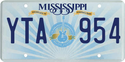 MS license plate YTA954