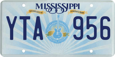 MS license plate YTA956
