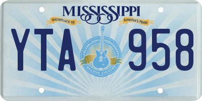 MS license plate YTA958