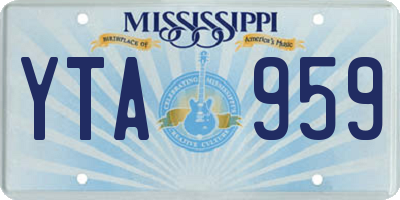 MS license plate YTA959