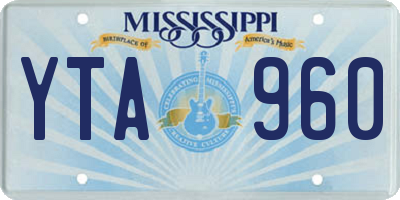 MS license plate YTA960