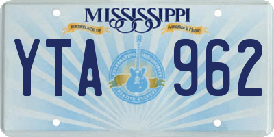 MS license plate YTA962