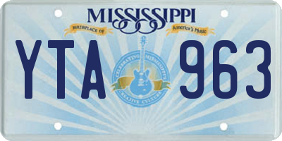 MS license plate YTA963
