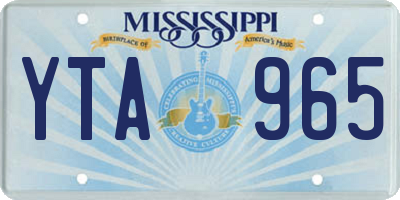MS license plate YTA965