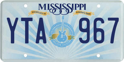 MS license plate YTA967