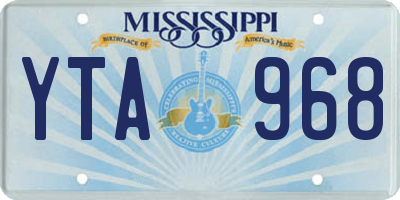 MS license plate YTA968