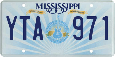 MS license plate YTA971