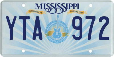 MS license plate YTA972
