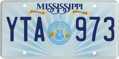 MS license plate YTA973