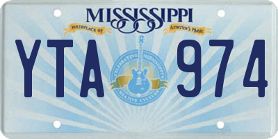 MS license plate YTA974