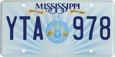 MS license plate YTA978