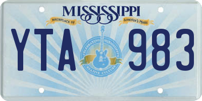 MS license plate YTA983