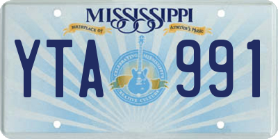 MS license plate YTA991