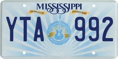 MS license plate YTA992