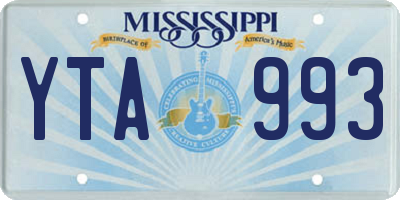 MS license plate YTA993