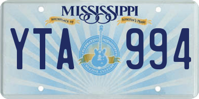 MS license plate YTA994