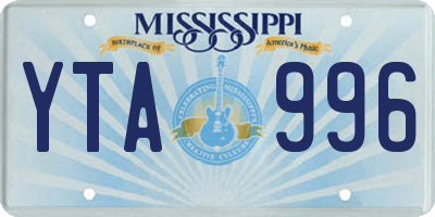 MS license plate YTA996