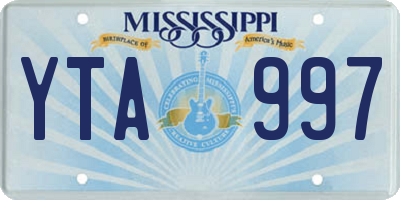MS license plate YTA997