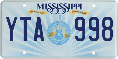 MS license plate YTA998