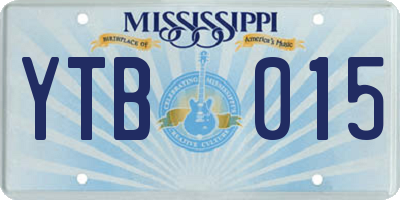MS license plate YTB015