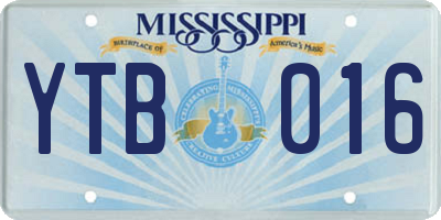 MS license plate YTB016