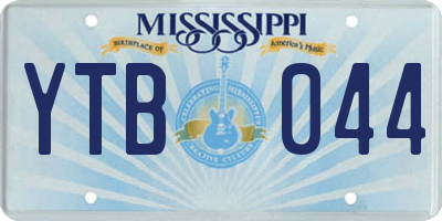 MS license plate YTB044