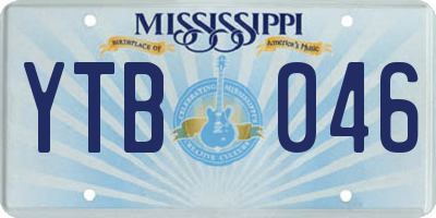 MS license plate YTB046