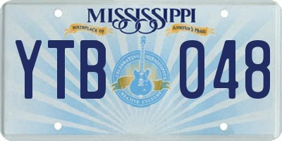 MS license plate YTB048