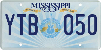 MS license plate YTB050