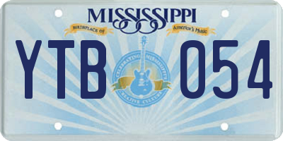 MS license plate YTB054