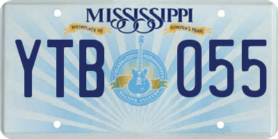 MS license plate YTB055