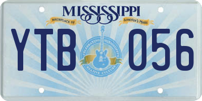 MS license plate YTB056