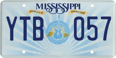 MS license plate YTB057