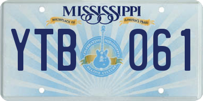 MS license plate YTB061