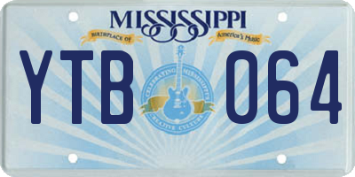 MS license plate YTB064