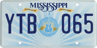 MS license plate YTB065