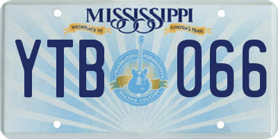 MS license plate YTB066