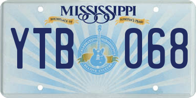 MS license plate YTB068