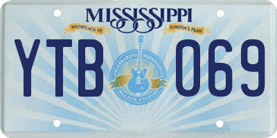 MS license plate YTB069