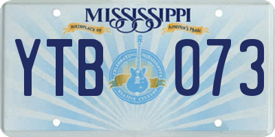 MS license plate YTB073