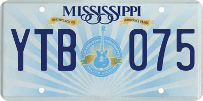 MS license plate YTB075