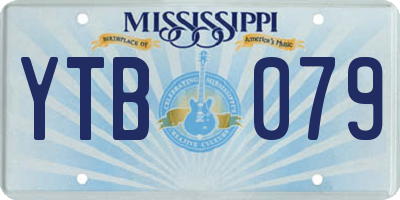 MS license plate YTB079