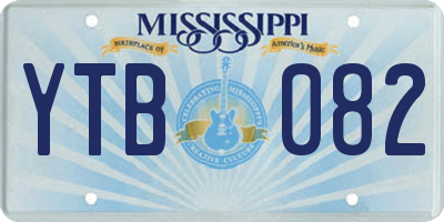 MS license plate YTB082