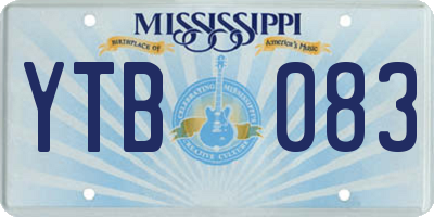 MS license plate YTB083